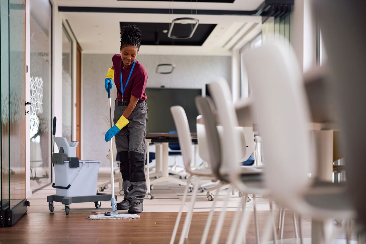 employee mopping